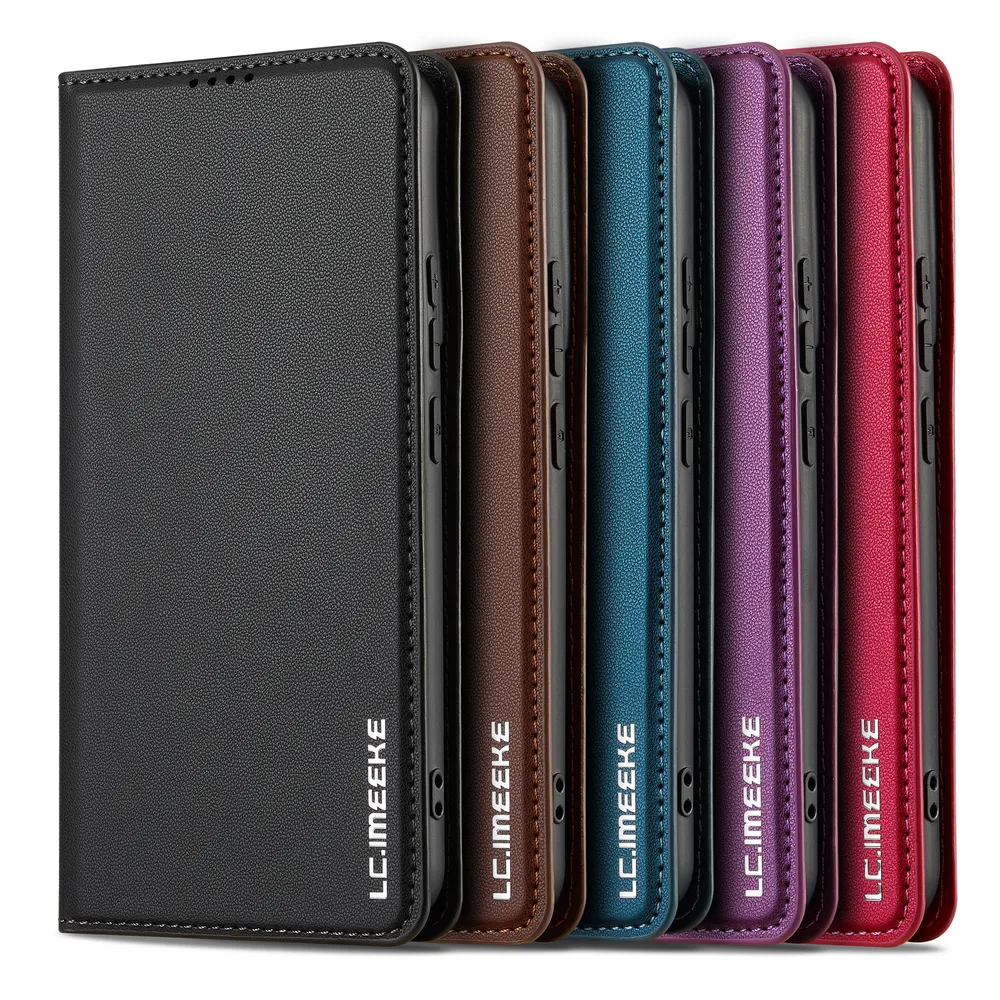 LC.IMEEKE L1 Series for Samsung Galaxy S22 Plus Case PU Leather Wallet Stand Protective Phone Cover 