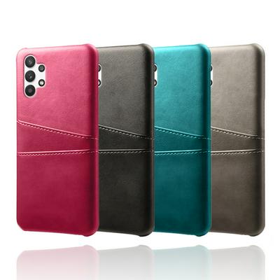Extra Thinness Premium Cowhide Leather Vintage Shockproof All-Inclusive Hard PC + TPU with Card Slot Cover Case for Samsung Galaxy A32 5G