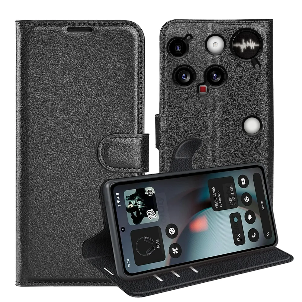 For Nothing Phone 3 5G Pattern Single Folded Edge Folio Flip Leather Wallet Phone Case