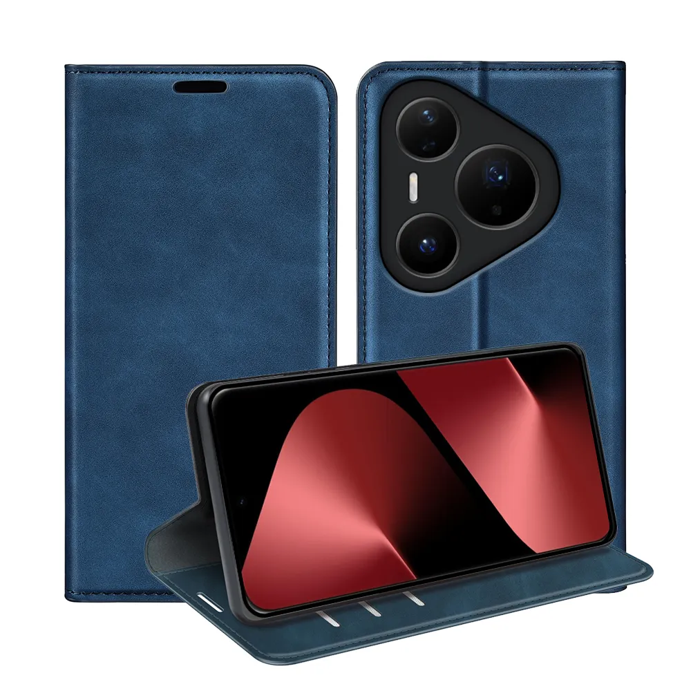 For Huawei Pura 80 Ultra Skin Feel Magnetic Attraction Flip Leather Wallet Case with Card Slot and Stand
