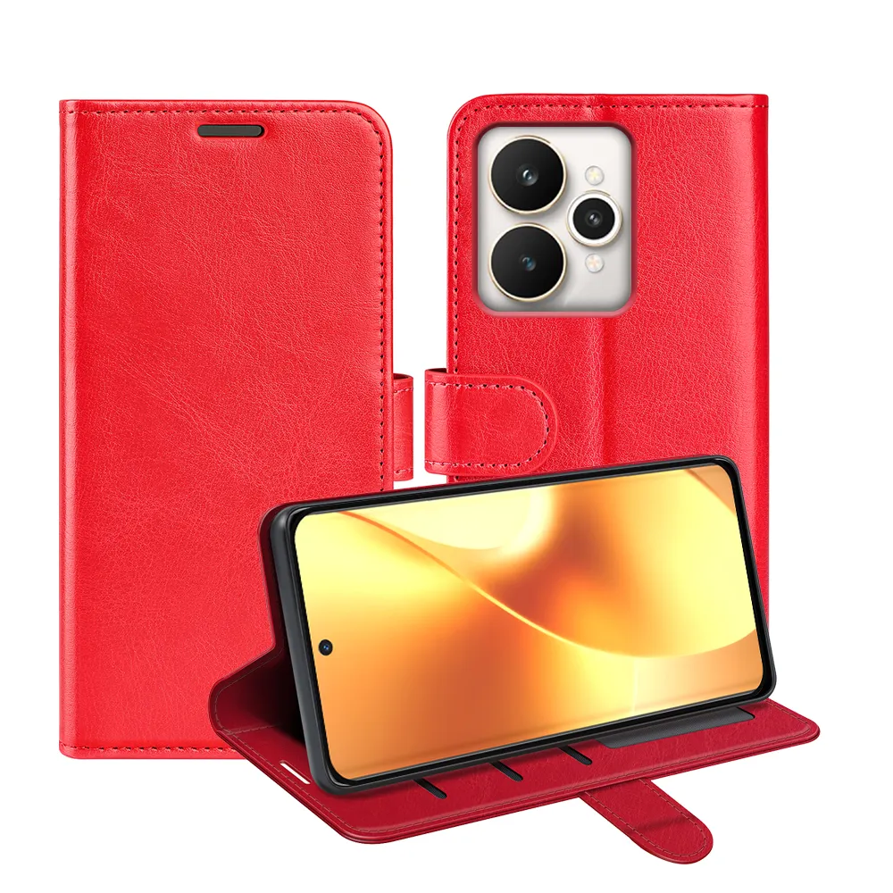 For Realme 15 5G/Realme 15 Pro 5G R64 Pattern Single Folded Edge Folio Flip Leather Wallet Phone Case