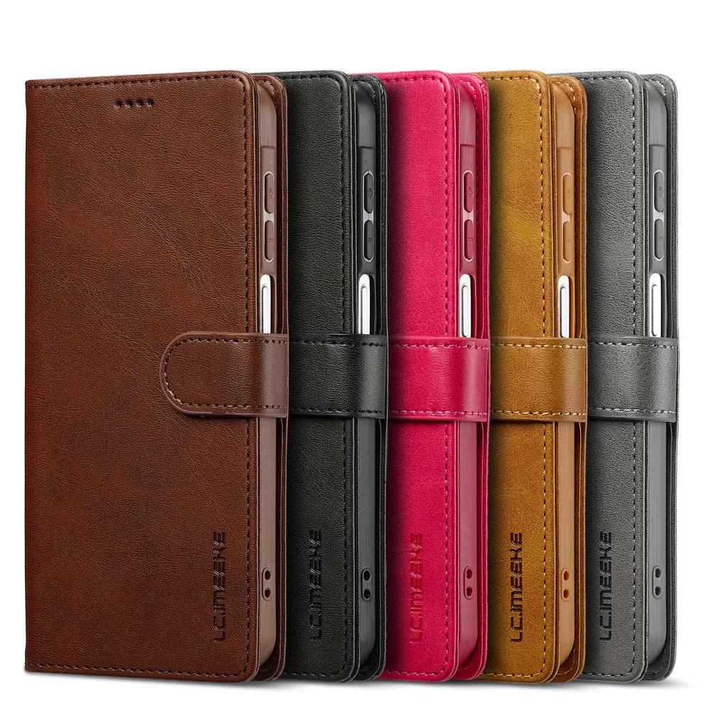 LC.IMEEKE For Samsung Galaxy A17 Magnetic Button Calf pattern PU Leather + TPU Wallet Phone Case