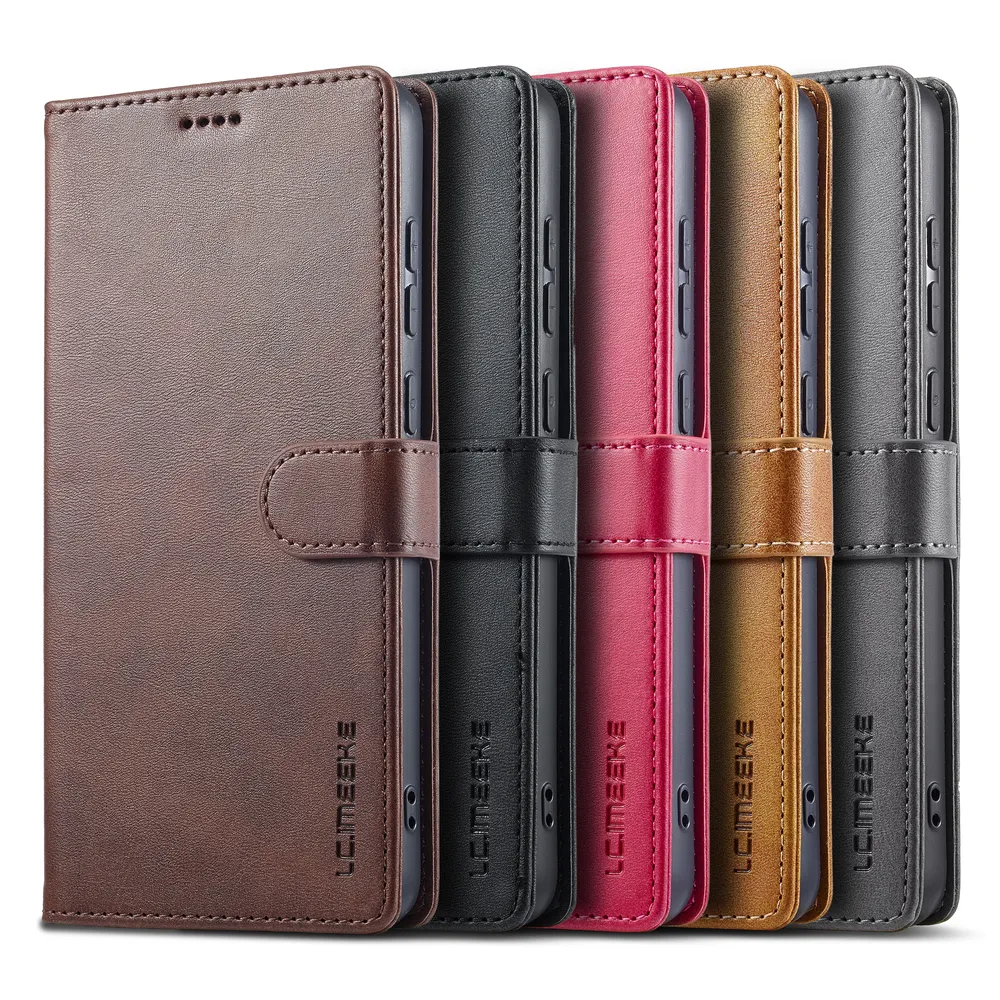 LC.IMEEKE For Samsung Galaxy A07 Magnetic Button Calf pattern PU Leather + TPU Wallet Phone Case