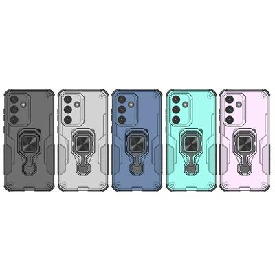For Samsung Galaxy S25 FE Case Rotatable Ring Kickstand PC + TPU Shockproof Phone Cover