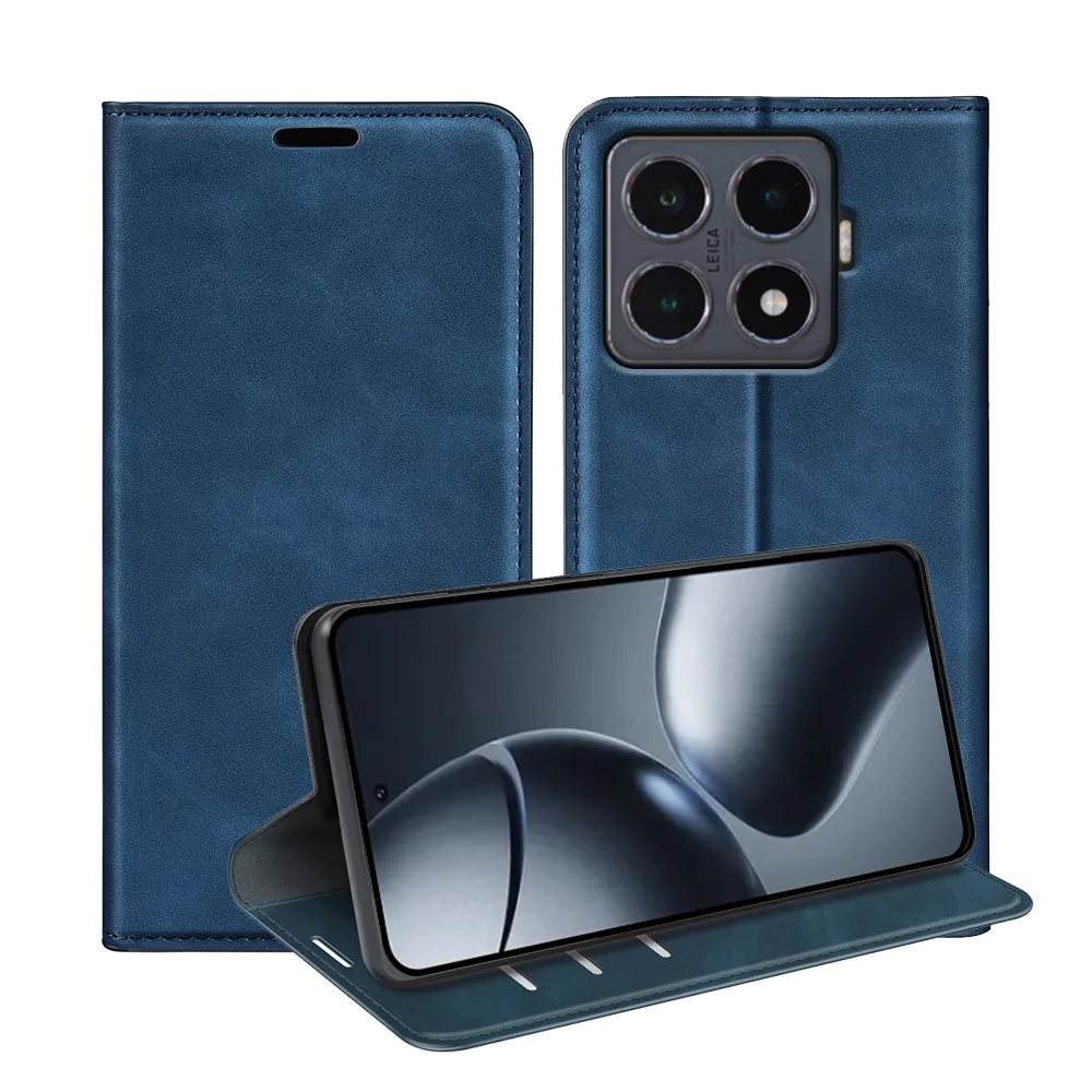 For Xiaomi 15T Pro Skin Feel Magnetic Attraction Flip Leather Wallet Case with Card Slot and Stand