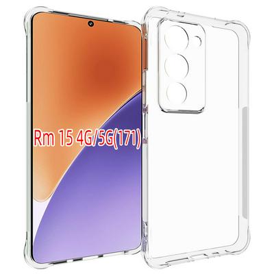 Xiaomi Redmi 15(171.1) Anti-Fingerprint Non-Slip Waterproof Four Corners Shockproof Transparent Soft TPU Back Cover Protective Case