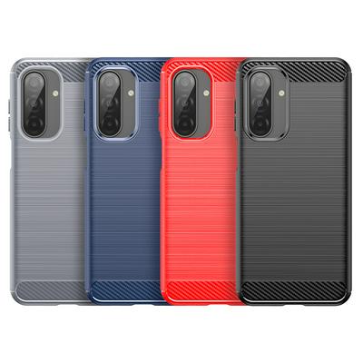 For Samsung Galaxy A17 Carbon Fiber Drawing Series Scratch Resistant Shock Absorption Soft TPU Back Cover Case