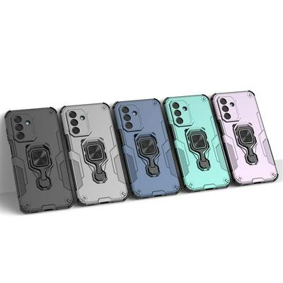 For Samsung Galaxy A17 Case Rotatable Ring Kickstand PC + TPU Shockproof Phone Cover