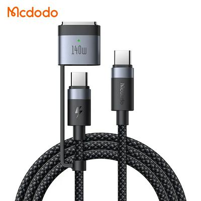 Mcdodo 2 in 1 USB C to MagSafe 3 Magnetic Charging Cable 140W 2m Nylon Braided for Apple Macbook Pro Air 2023 Type C PD Charger 240W