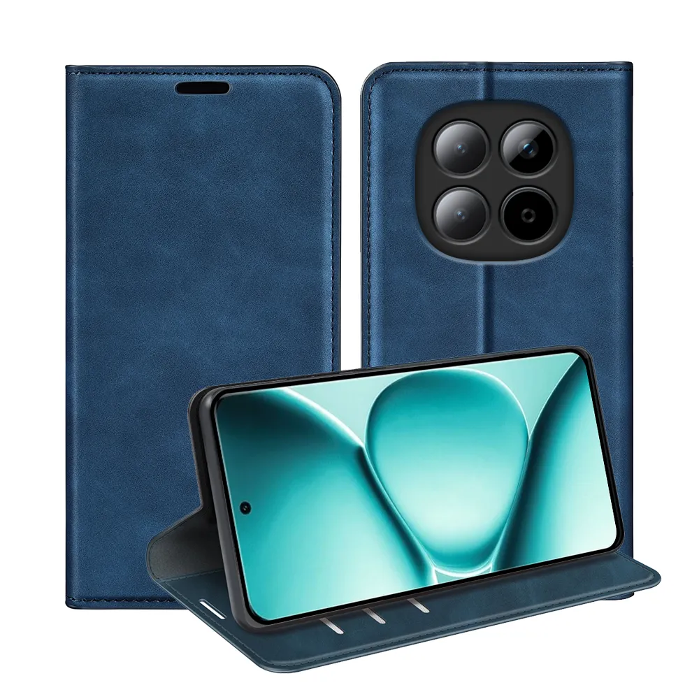 For Xiaomi Redmi Note 15 Pro 5G Skin Feel Magnetic Attraction Flip Leather Wallet Case with Card Slot and Stand