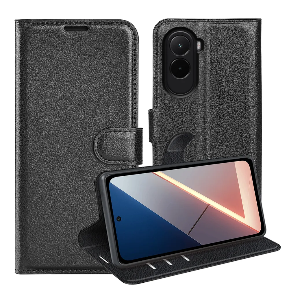 For Xiaomi Poco M7 4G/Poco M7 Plus 5G Pattern Single Folded Edge Folio Flip Leather Wallet Phone Case