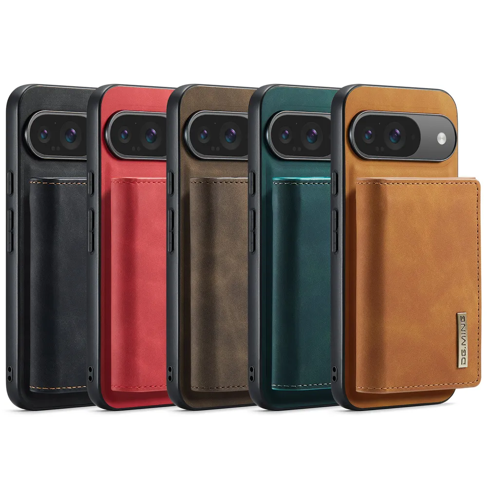 DG.MING M1 Series Drop-proof Kickstand Design Cover with Detachable Magnetic Wallet for Google Pixel 10 / 10 Pro