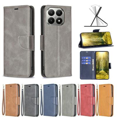 For Xiaomi 15T Solid Color Sheep Pattern Scratch Resistant Wallet Leather Case