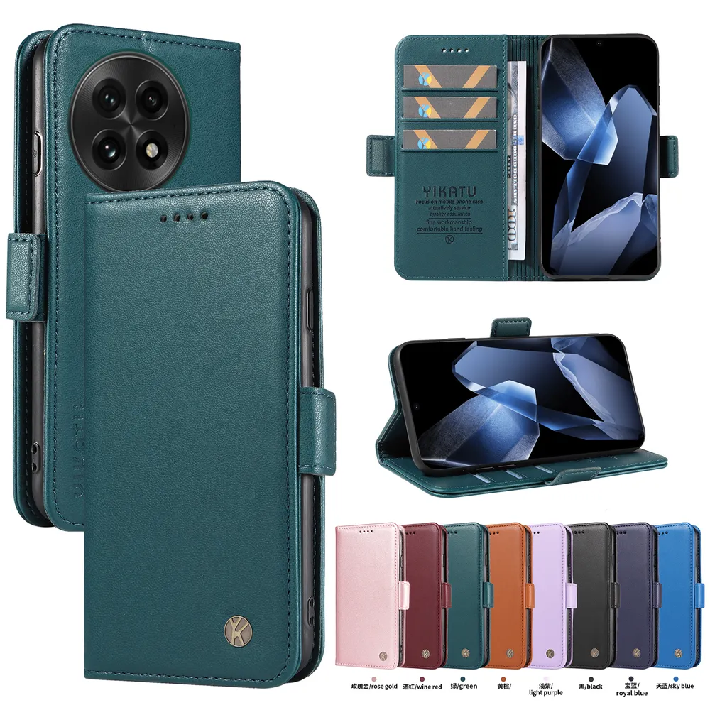 YIKATU YK-003 For Oneplus 13 PU Leather Wallet Cover Magnetic Clasp Phone Stand Case