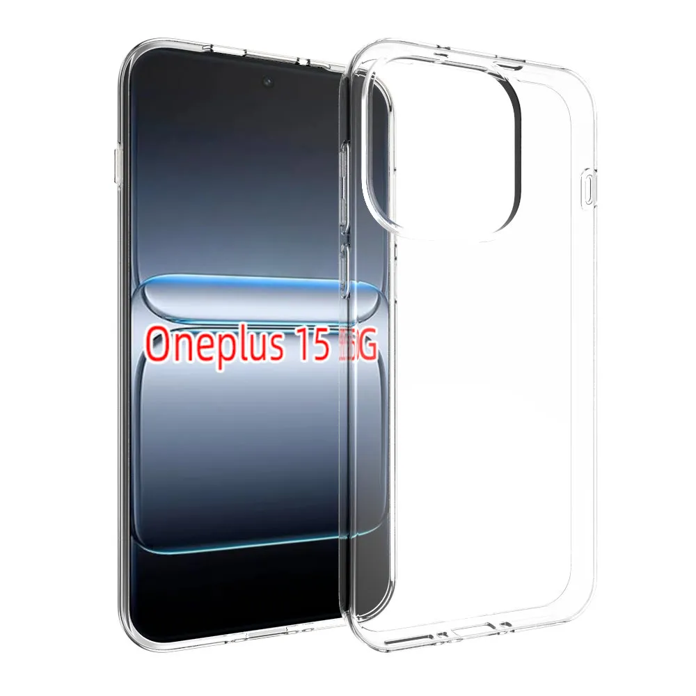 For OnePlus 15 5G Transparent Shockproof Scratch Resistant Soft TPU Back Cover Case