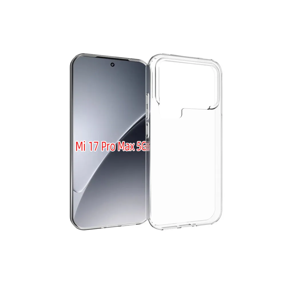 For Xiaomi 17 Pro Max Transparent Shockproof Scratch Resistant Soft TPU Back Cover Case
