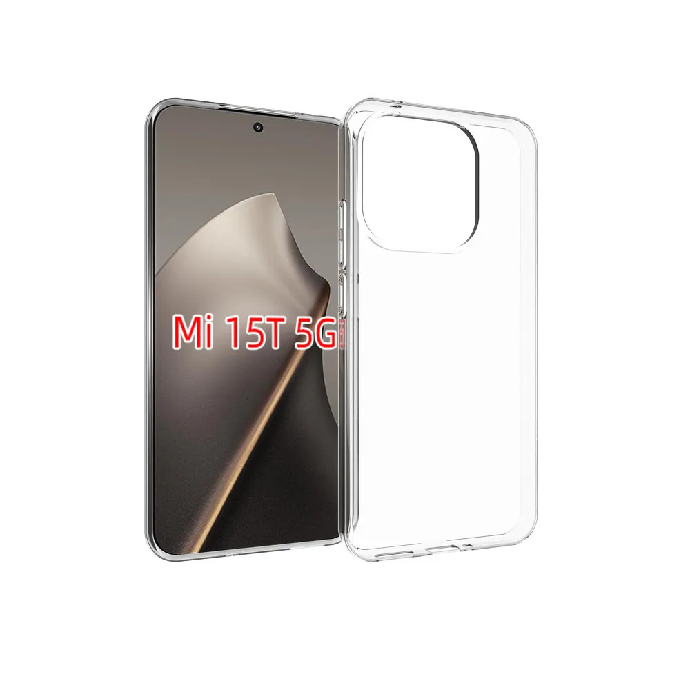 For Xiaomi 15T 5G Transparent Shockproof Scratch Resistant Soft TPU Back Cover Case
