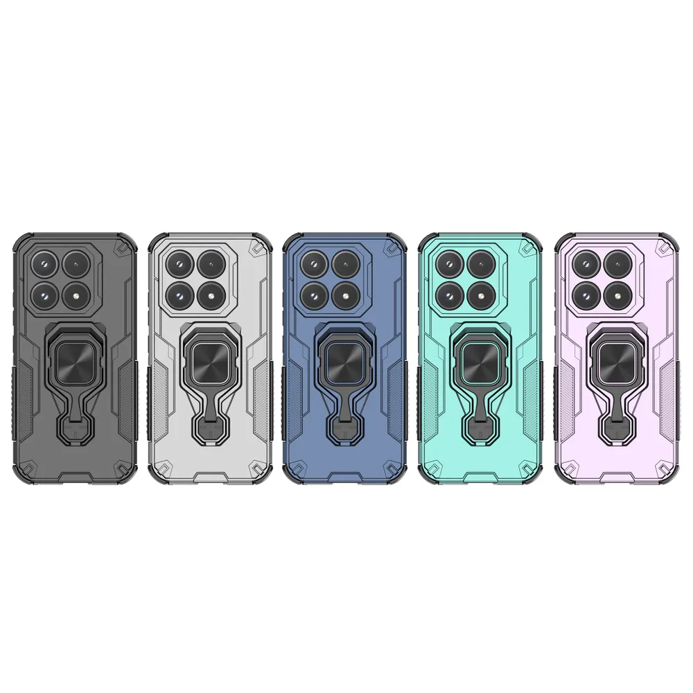 For Xiaomi 17 5G Case Rotatable Ring Kickstand PC + TPU Shockproof Phone Cover