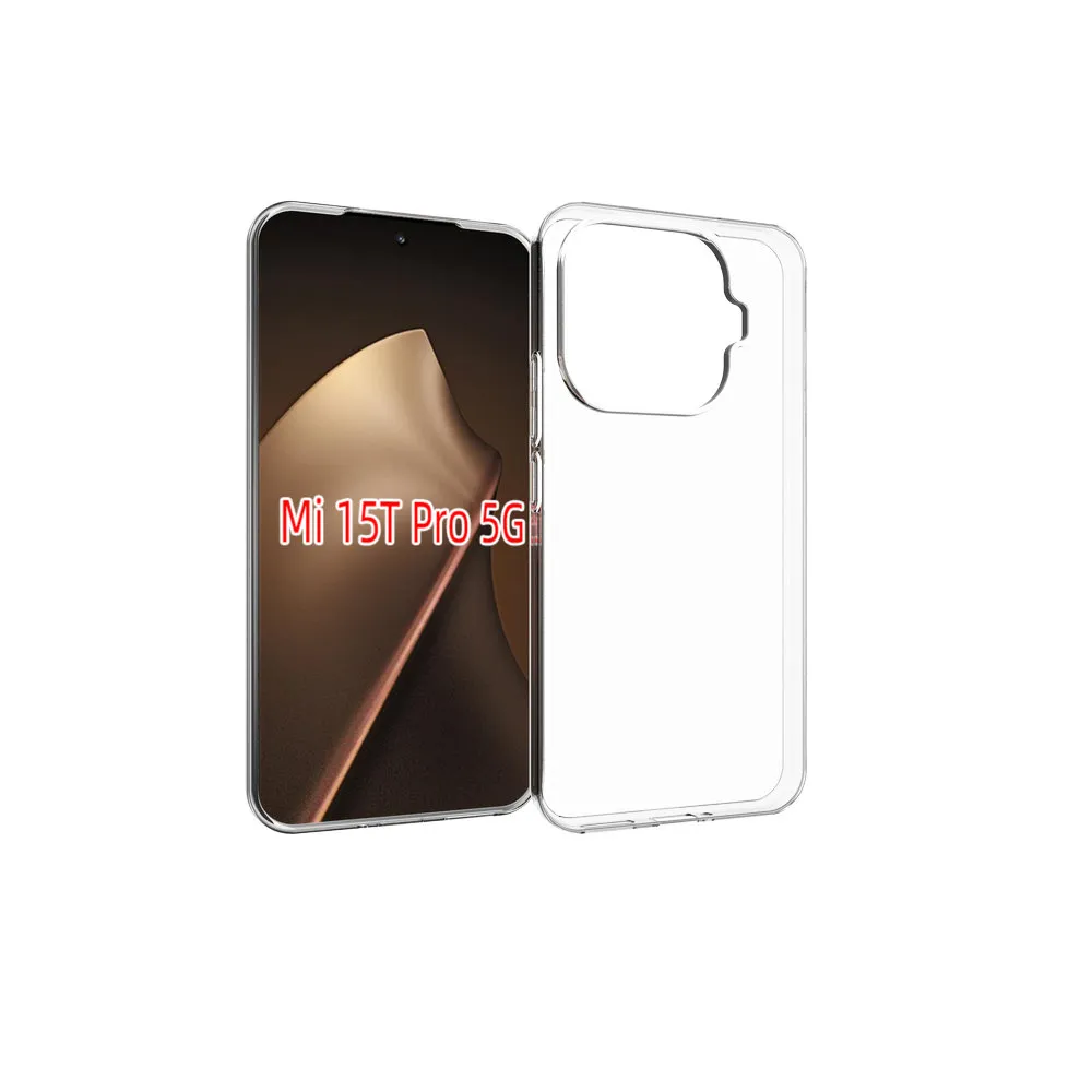 For Xiaomi 15T Pro 5G Transparent Shockproof Scratch Resistant Soft TPU Back Cover Case