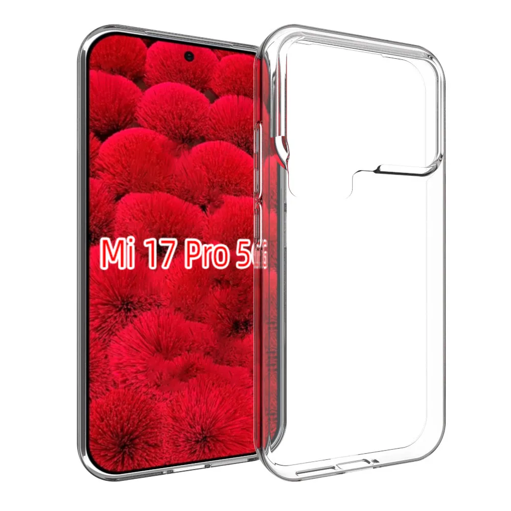 For Xiaomi 17 Pro 5G Transparent Shockproof Scratch Resistant Soft TPU Back Cover Case