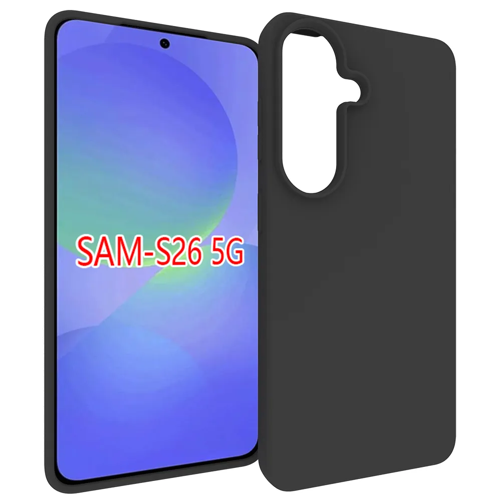 For Samsung Galaxy S26 5G Black Matte Shockproof Durable Soft TPU Back Cover Phone Case 