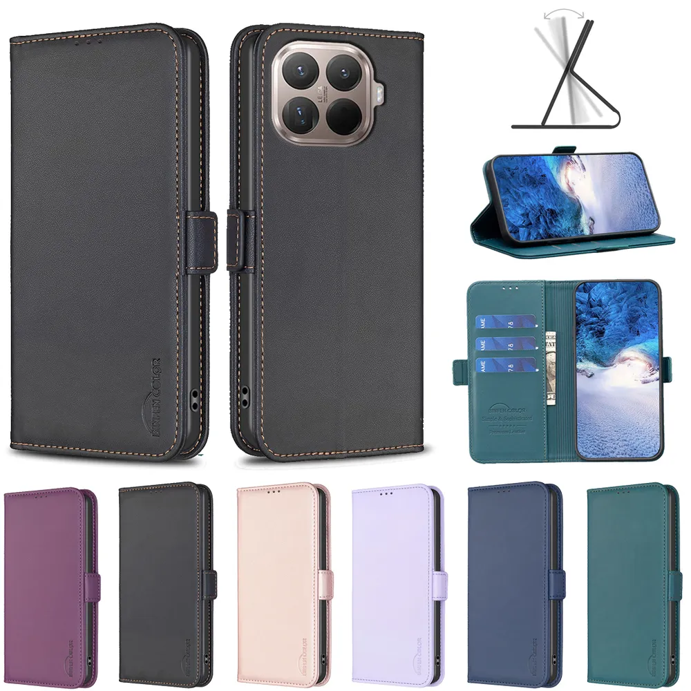 BINFEN COLOR BF31 For Xiaomi 15T Pro Case PU Leather+TPU Magnetic Stand Wallet Phone Cover