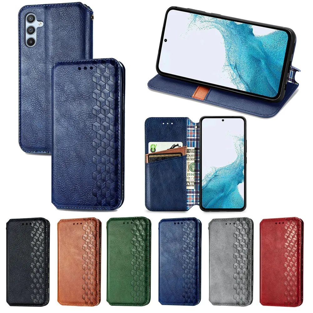 Fashion Magnetic Suction Folio Shockproof Scratch-proof Flip Protective PU Leather Wallet Phone Case for Samsung Galaxy A36 5G