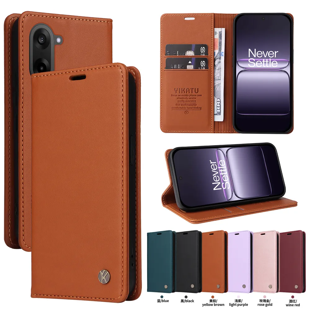 YIKATU YK-001 For Oneplus Ace 5 Racing Phone Wallet Case Anti-fall Phone Shell Magnetic Closure Flip Leather Cover Stand