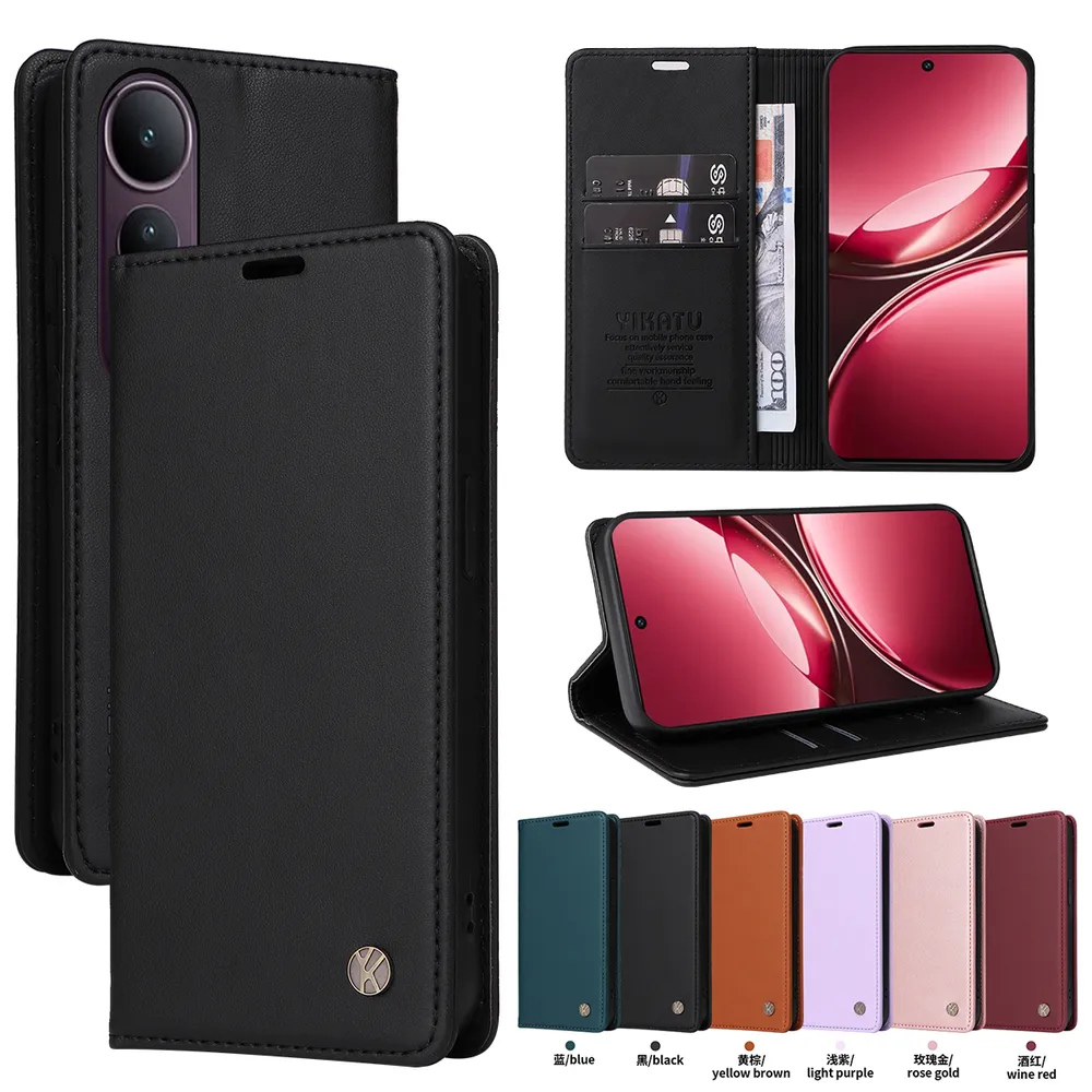 YIKATU YK-001 For Vivo V50 Lite 5G Phone Wallet Case Anti-fall Phone Shell Magnetic Closure Flip Leather Cover Stand