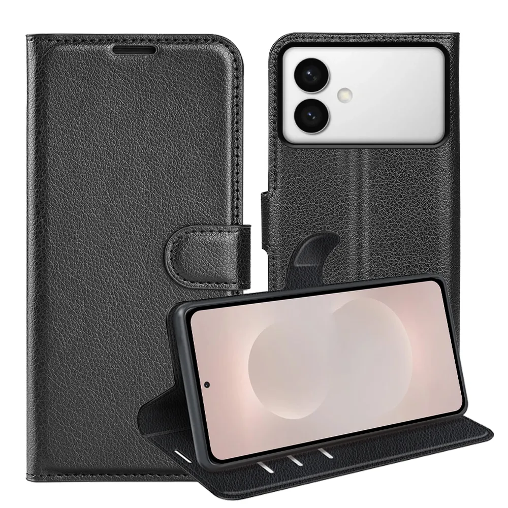 For Samsung Galaxy S26 Edge Pattern Single Folded Edge Folio Flip Leather Wallet Phone Case