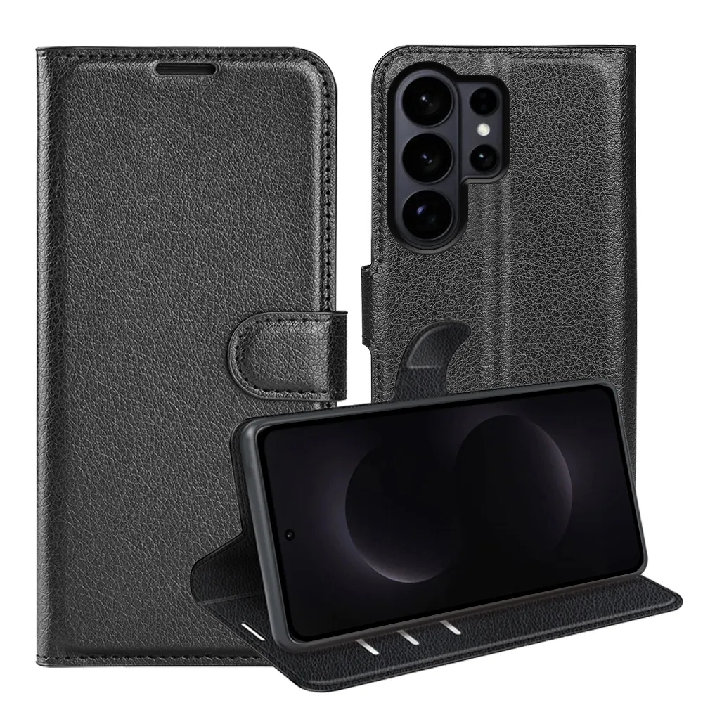 For Samsung Galaxy S26 Ultra Pattern Single Folded Edge Folio Flip Leather Wallet Phone Case