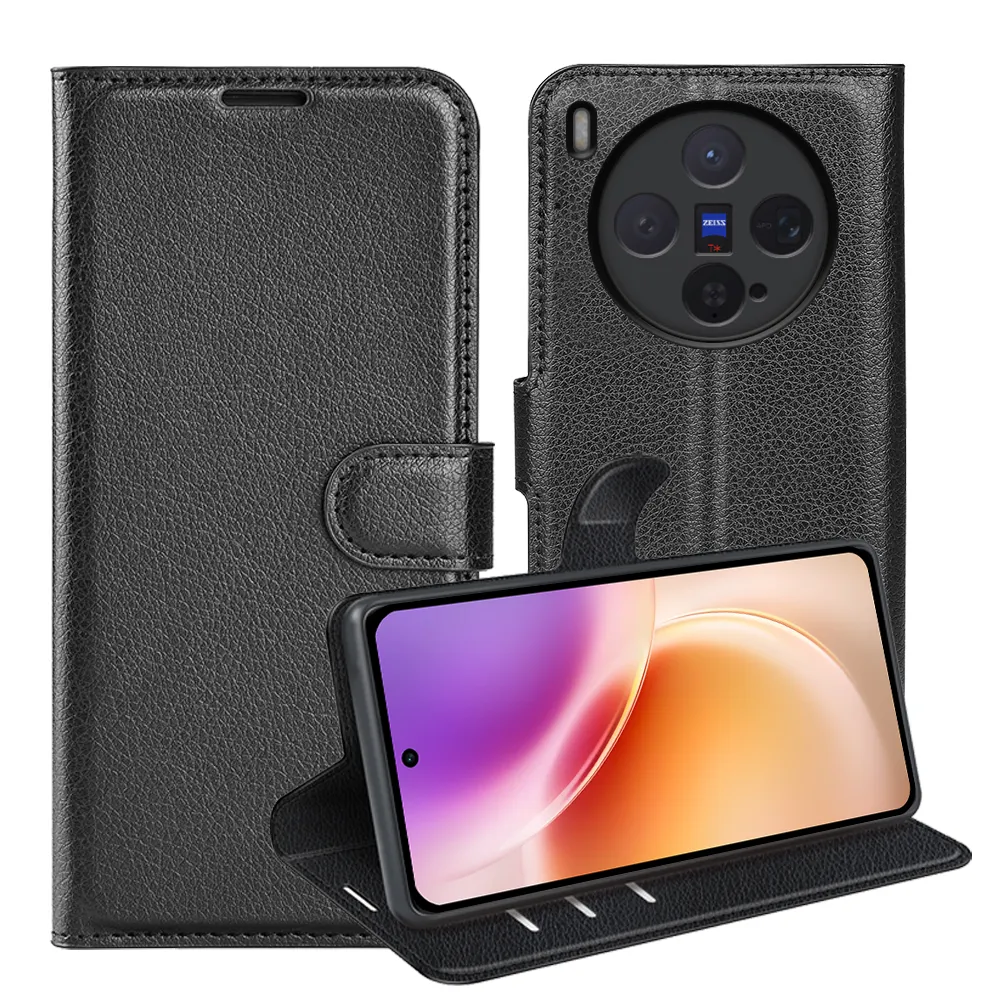 For Vivo X300 Pattern Single Folded Edge Folio Flip Leather Wallet Phone Case