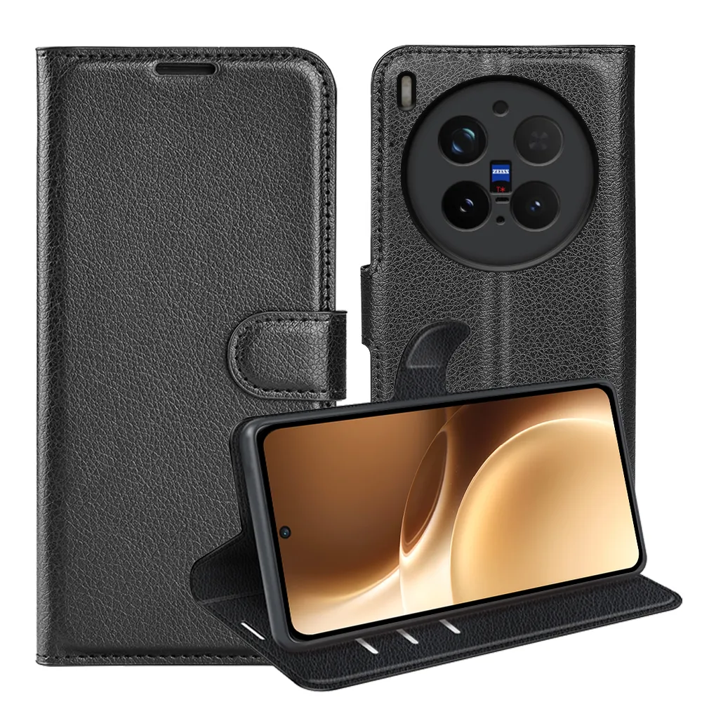 For Vivo X300 Pro Pattern Single Folded Edge Folio Flip Leather Wallet Phone Case