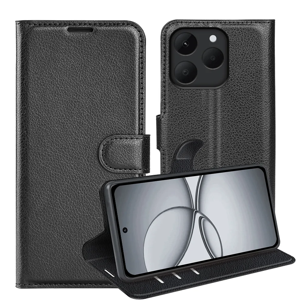 For Realme 15T Pattern Single Folded Edge Folio Flip Leather Wallet Phone Case