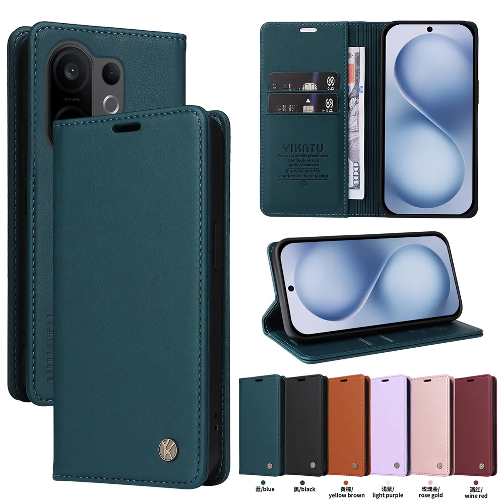 YIKATU YK-001 For VIVO S30 Pro mini Phone Wallet Case Anti-fall Phone Shell Magnetic Closure Flip Leather Cover Stand