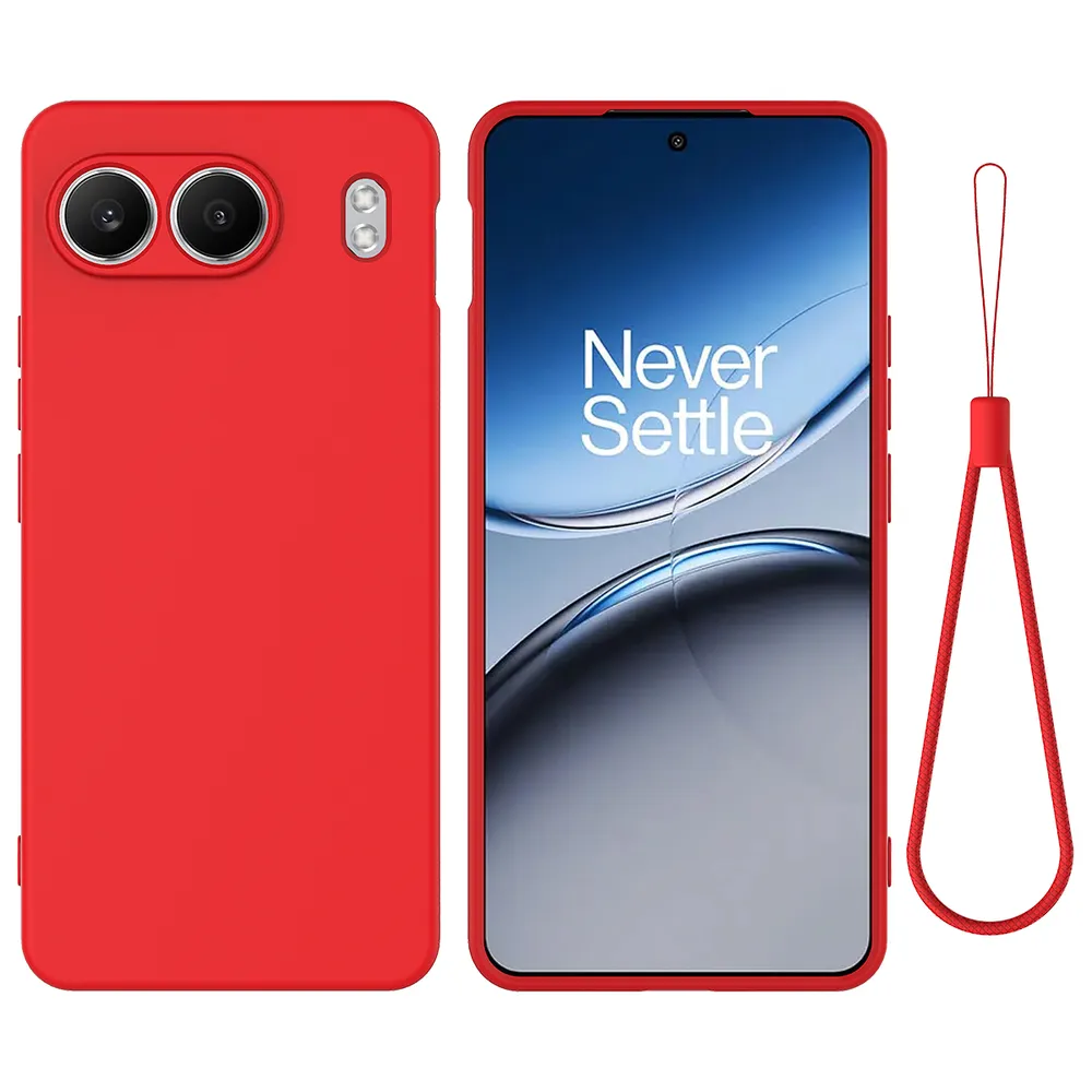 For Oneplus Nord 4 Case Liquid Silicone Phone Back Cover with Hand Strap