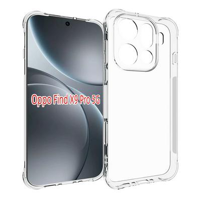 Oppo Find X9 Pro Anti-Fingerprint Non-Slip Waterproof Four Corners Shockproof Transparent Soft TPU Back Cover Protective Case