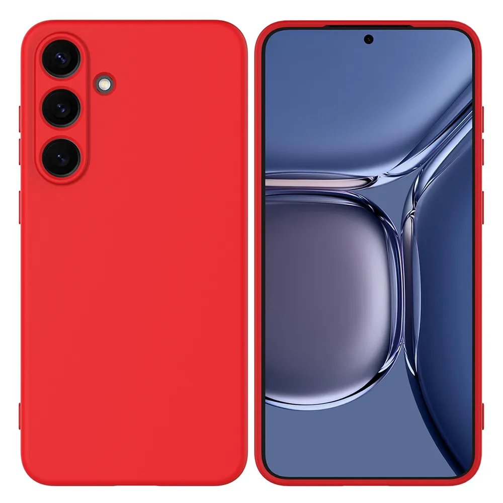 For Samsung Galaxy S25 FE Case Drop Proof Liquid Silicone Soft Lining Back Phone Cover