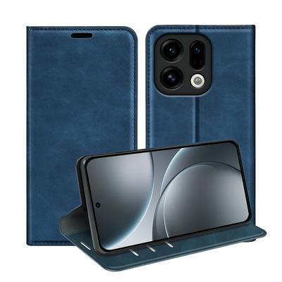 For OPPO Find X9 Skin Feel Magnetic Attraction Flip Leather Wallet Case with Card Slot and Stand