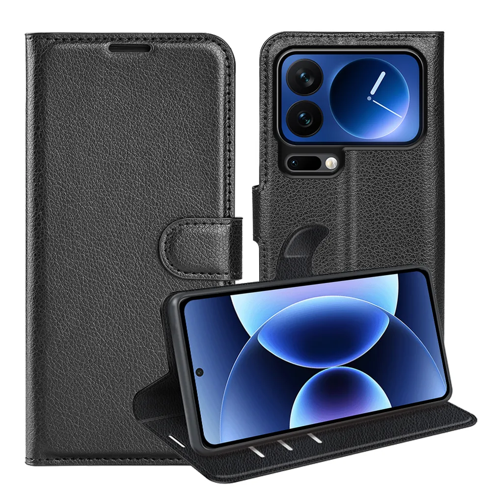 For Xiaomi 17 Pro Max Pattern Single Folded Edge Folio Flip Leather Wallet Phone Case