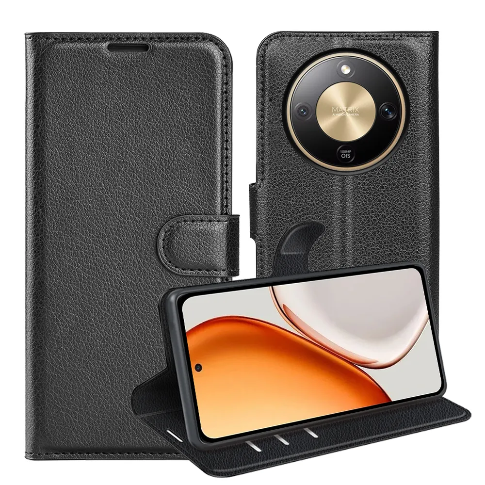 For Honor X9d Pattern Single Folded Edge Folio Flip Leather Wallet Phone Case