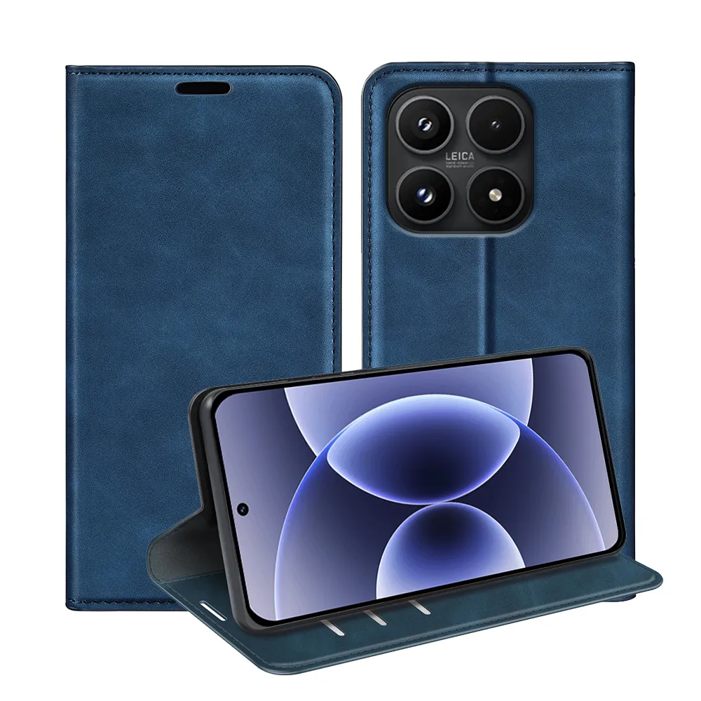 For Xiaomi 17 Skin Feel Magnetic Attraction Flip Leather Wallet Case with Card Slot and Stand