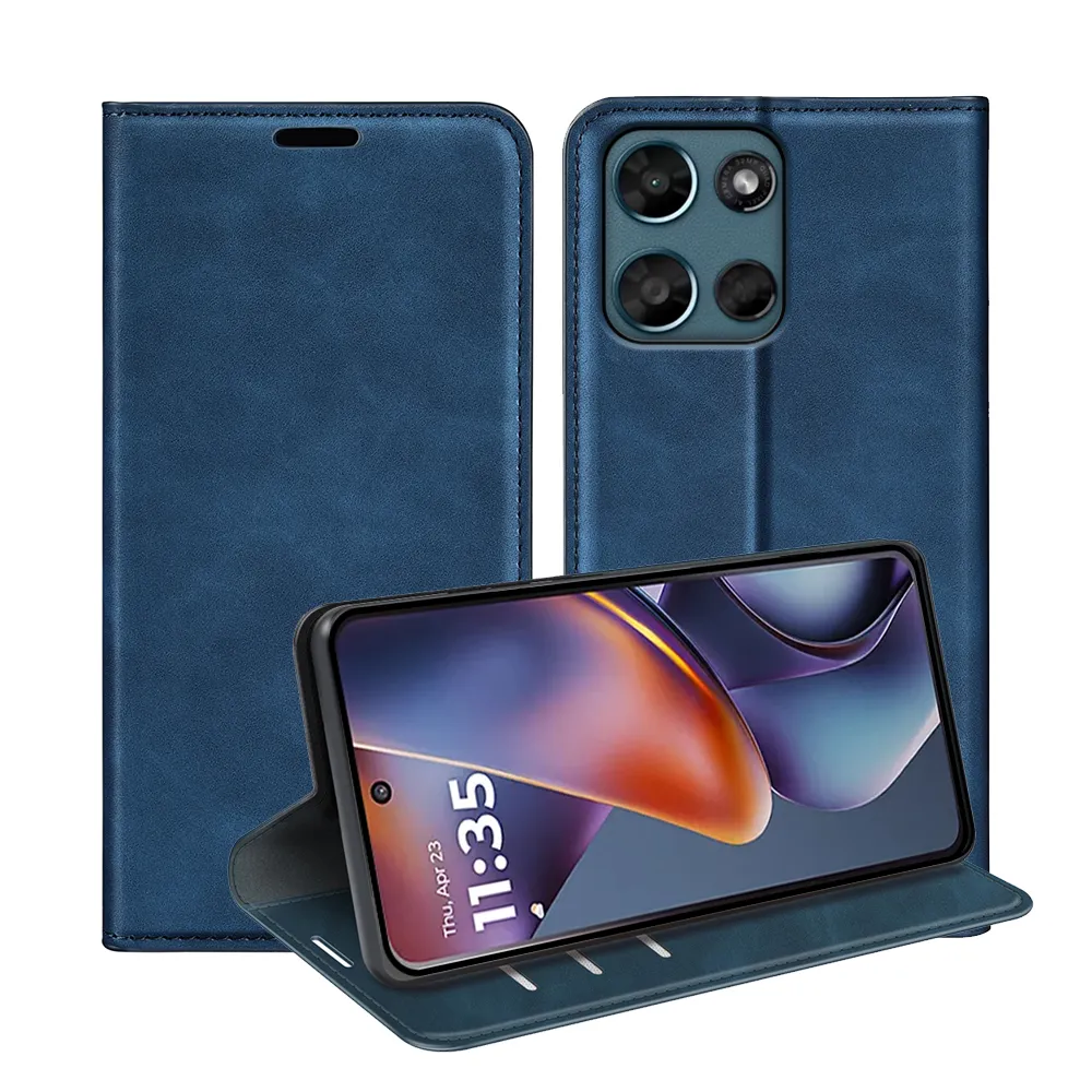 For Motorola Moto G 5G 2026/Moto G Play 5G 2026 Skin Feel Magnetic Attraction Flip Leather Wallet Case with Card Slot and Stand