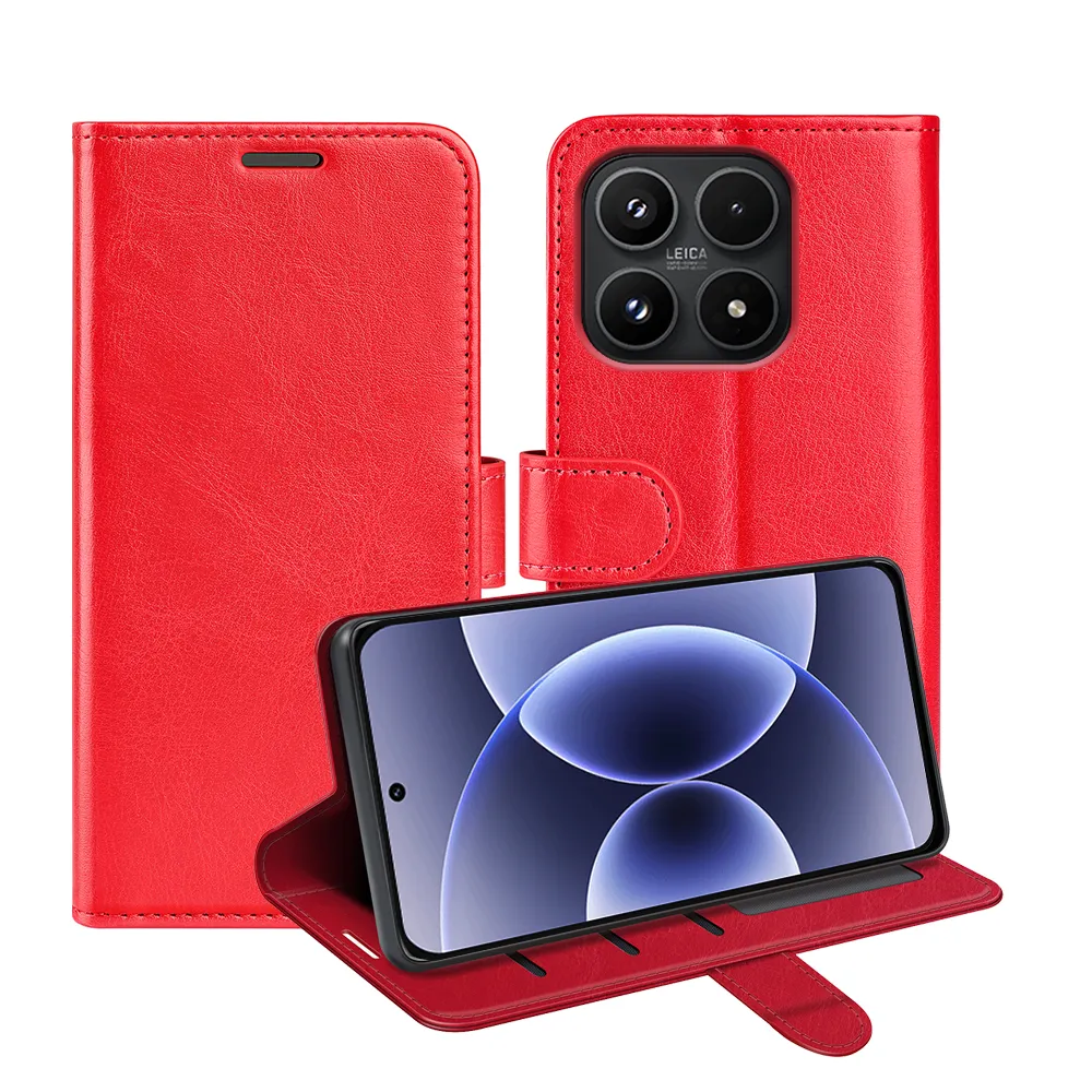 For Xiaomi 17 R64 Pattern Single Folded Edge Folio Flip Leather Wallet Phone Case