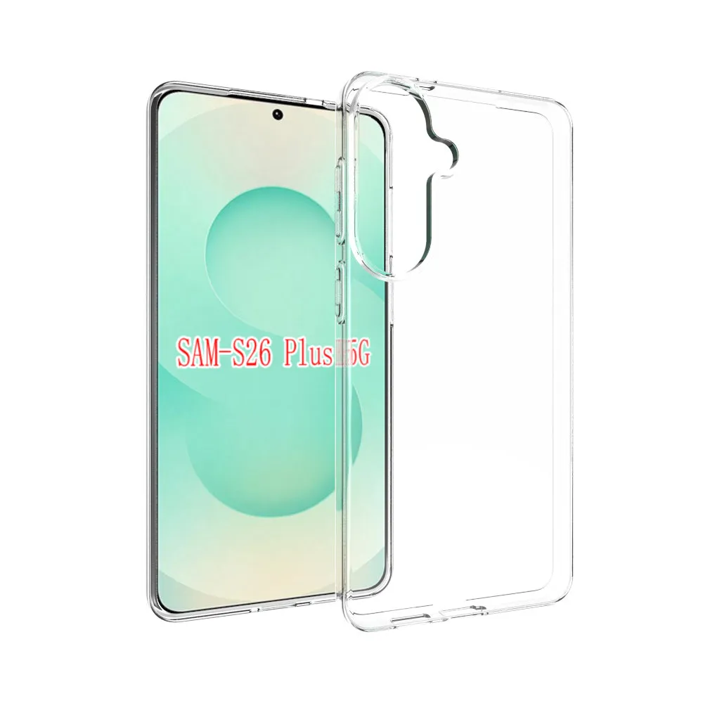 For Samsung Galaxy S26 Plus Transparent Shockproof Scratch Resistant Soft TPU Back Cover Case