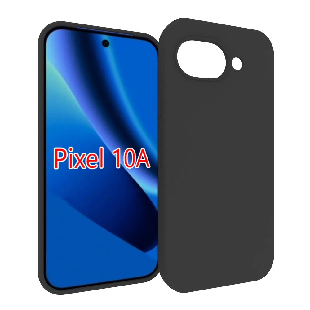 For Google Pixel 10A Black Matte Shockproof Durable Soft TPU Back Cover Phone Case 