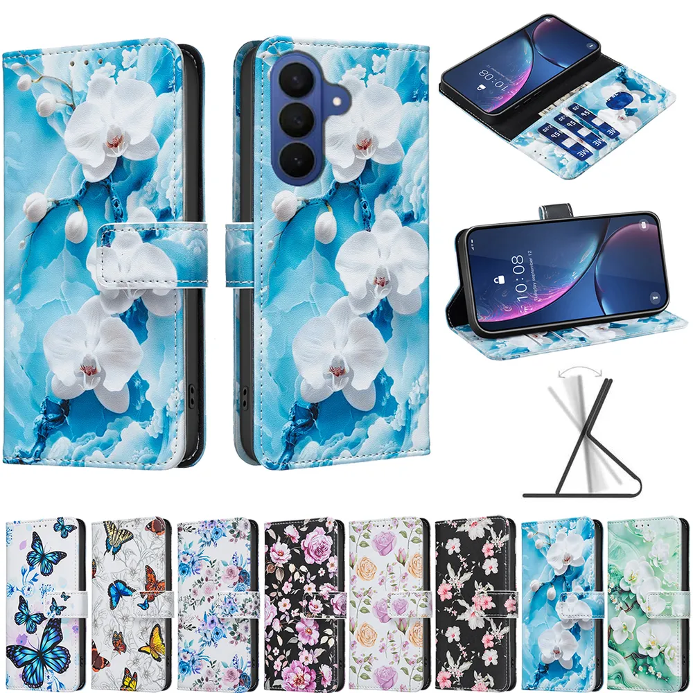 For Samsung Galaxy S26 Pro Color Painted Side Flip Scratch Resistant PU Leather Wallet Phone Case