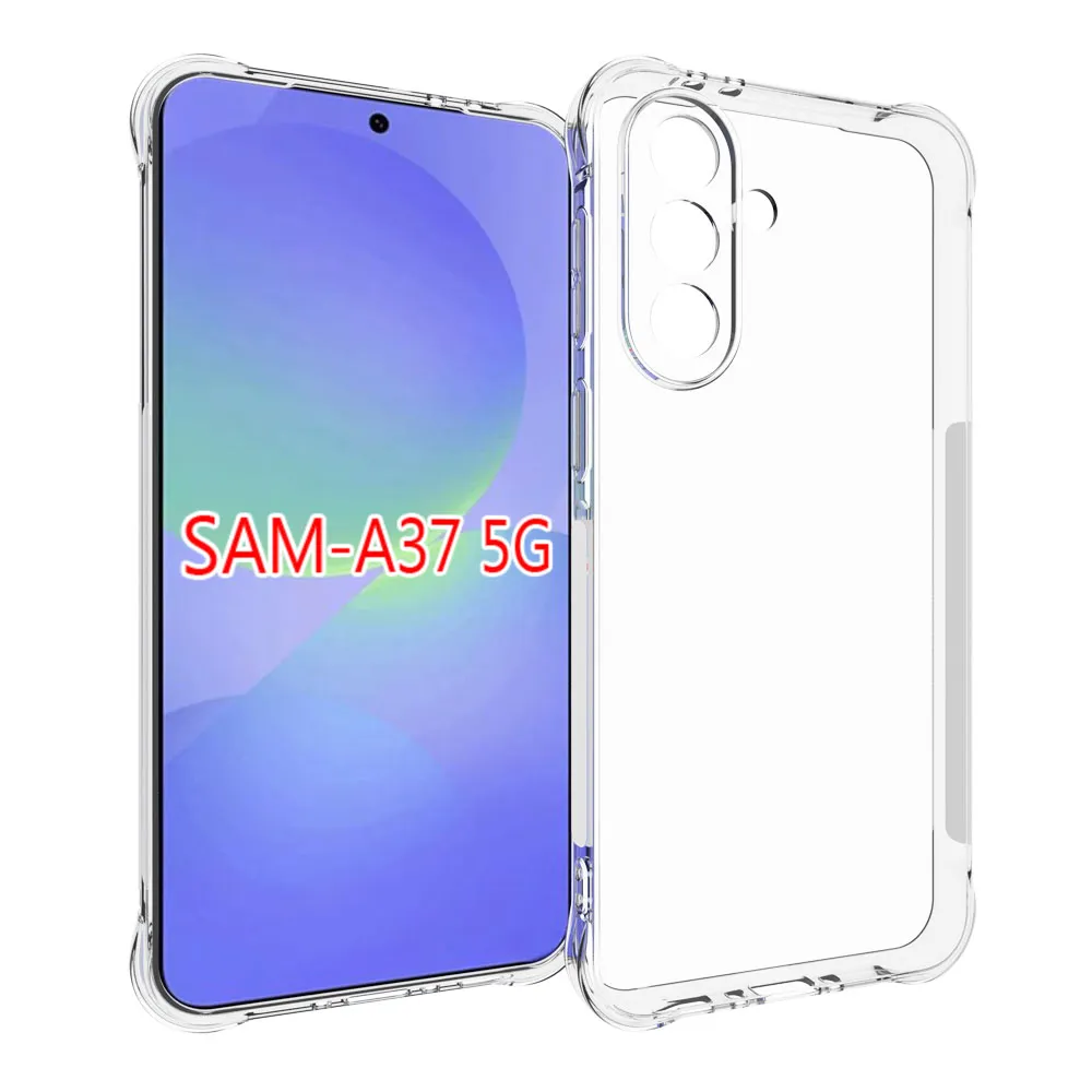 Samsung Galaxy A37 5G Anti-Fingerprint Non-Slip Waterproof Four Corners Shockproof Transparent Soft TPU Back Cover Protective Case
