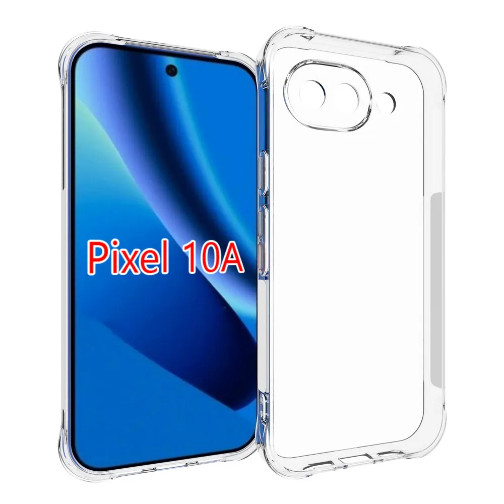Google Pixel 10A Anti-Fingerprint Non-Slip Waterproof Four Corners Shockproof Transparent Soft TPU Back Cover Protective Case
