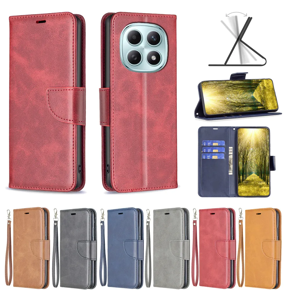 For Xiaomi Redmi Note 15 Pro Plus 5G Solid Color Sheep Pattern Scratch Resistant Wallet Leather Case